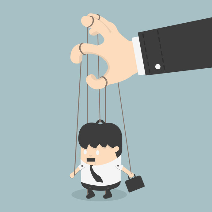 businessmen marionette